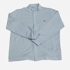 Adidas men’s size XL gray with red accent zip up golf jacket